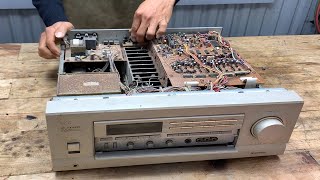 Restore NEC AV 300 PRO amplifier USA / Disassembly step by step