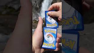Otwieranie boostera z Szwajcarii 馃嚚馃嚟 nad wodospadem #pokemon #pokemoncards #packopenning #pokemontcg