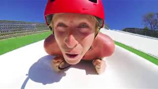 Вот это рампа! Slip and Slide LAUNCH RAMP!