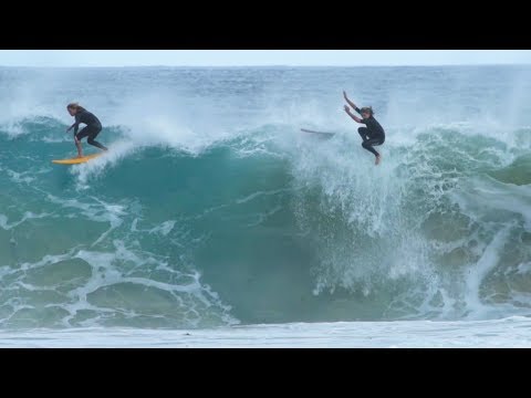 CHARGING HEAVY SHOREBREAK AT RABBIT HILL