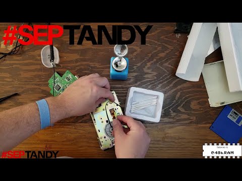 Replacing the belt on a Tandy Portable Disk Drive (TPDD2) - #SepTandy 2020