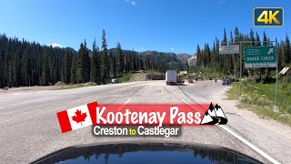 Driving across the Kootenay Pass from Creston to Castlegar – British Columbia 🇨🇦