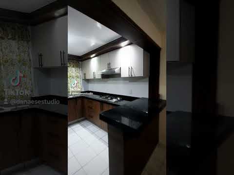 Mira cómo quedó esta cocina ya instalada 👀🔥 | Cocina moderna en melamina color Rivera #carpinteria