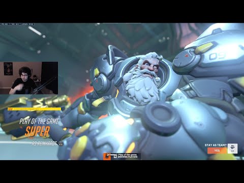 POTG! SUPER REINHARDT GOD OVERWATCH 2 SEASON 6 TOP 500 GAMEPLAY