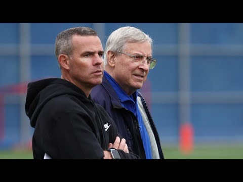 Buffalo Bills owner Terry Pegula and Brandon Beane speak to the press