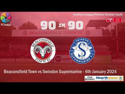 Beaconsfield Town 3-4 Swindon Supermarine | 90in90 highlights | 6th January 2024