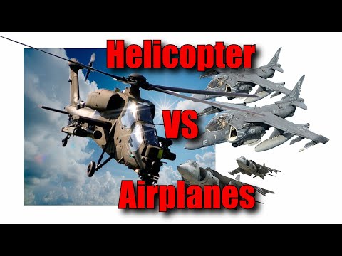 A 129 Helicopter VS 4 Harrier Airplanes - War Thunder
