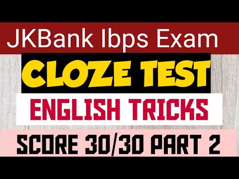 CLOZE test english | Tricks and concept | Jkbank bank po ibps and rrb |
