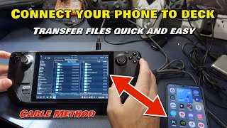Steam Deck Short: Connect Your Phone To Deck With A Cable (MTP Control)