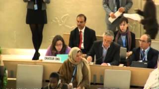 Anne Herzberg, at the UN Human Rights Council, on Arab Women's Rights