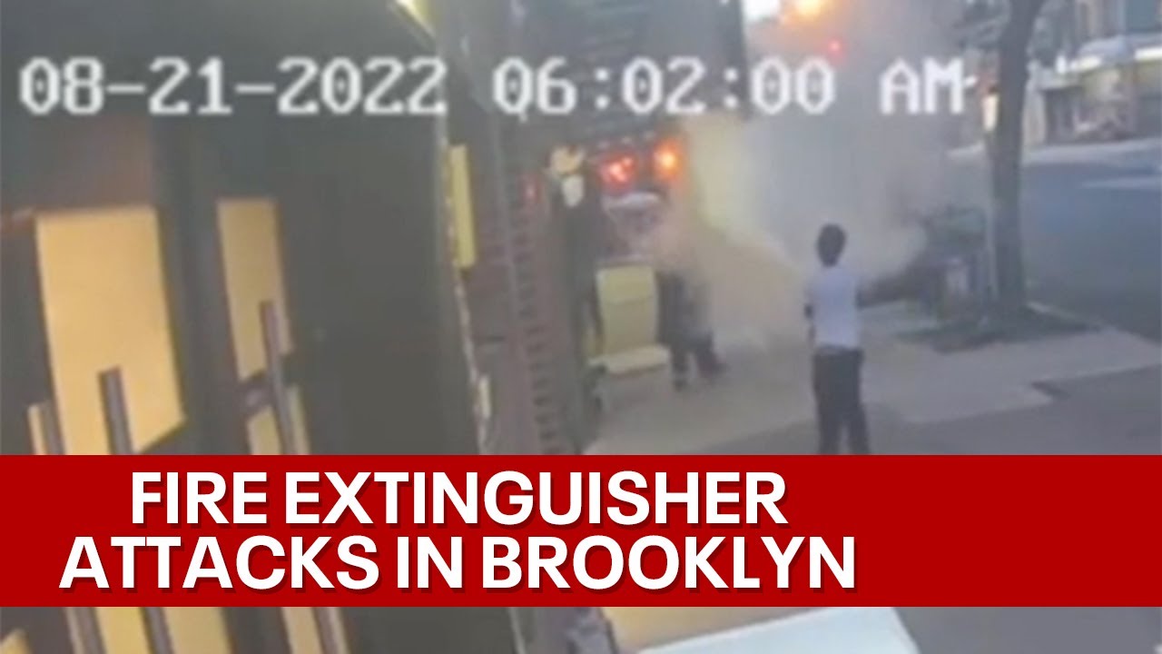 Fire extinguisher attacks in Brooklyn