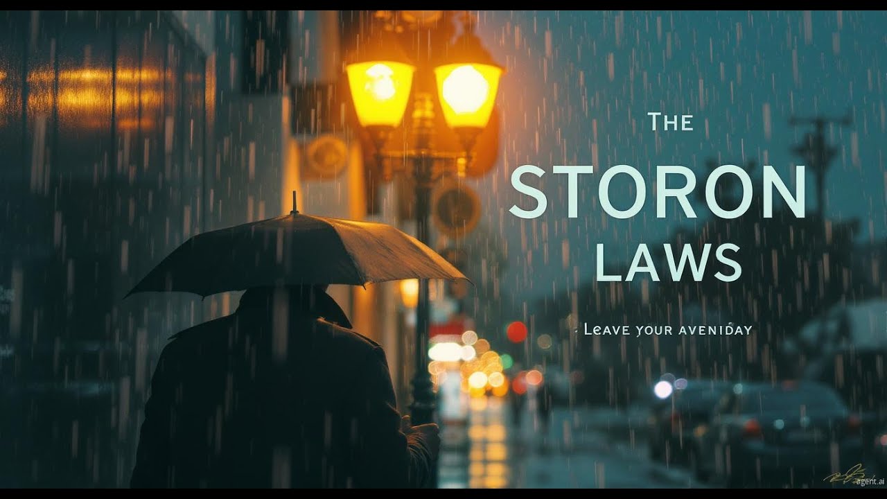 Blue hour in the city, people walking under soft street lights