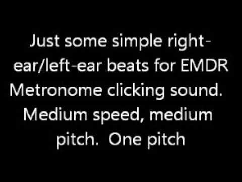 1 Hour of EMDR Stereo Sounds -  Medium speed, metronome sound