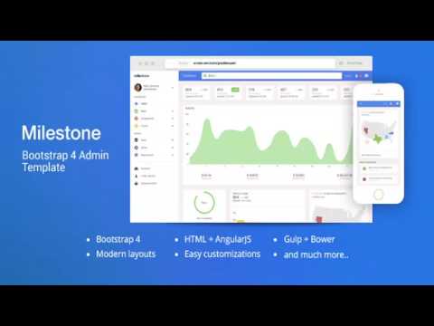 Milestone - Bootstrap 4 Dashboard Template | Themeforest Website Templates and Themes
