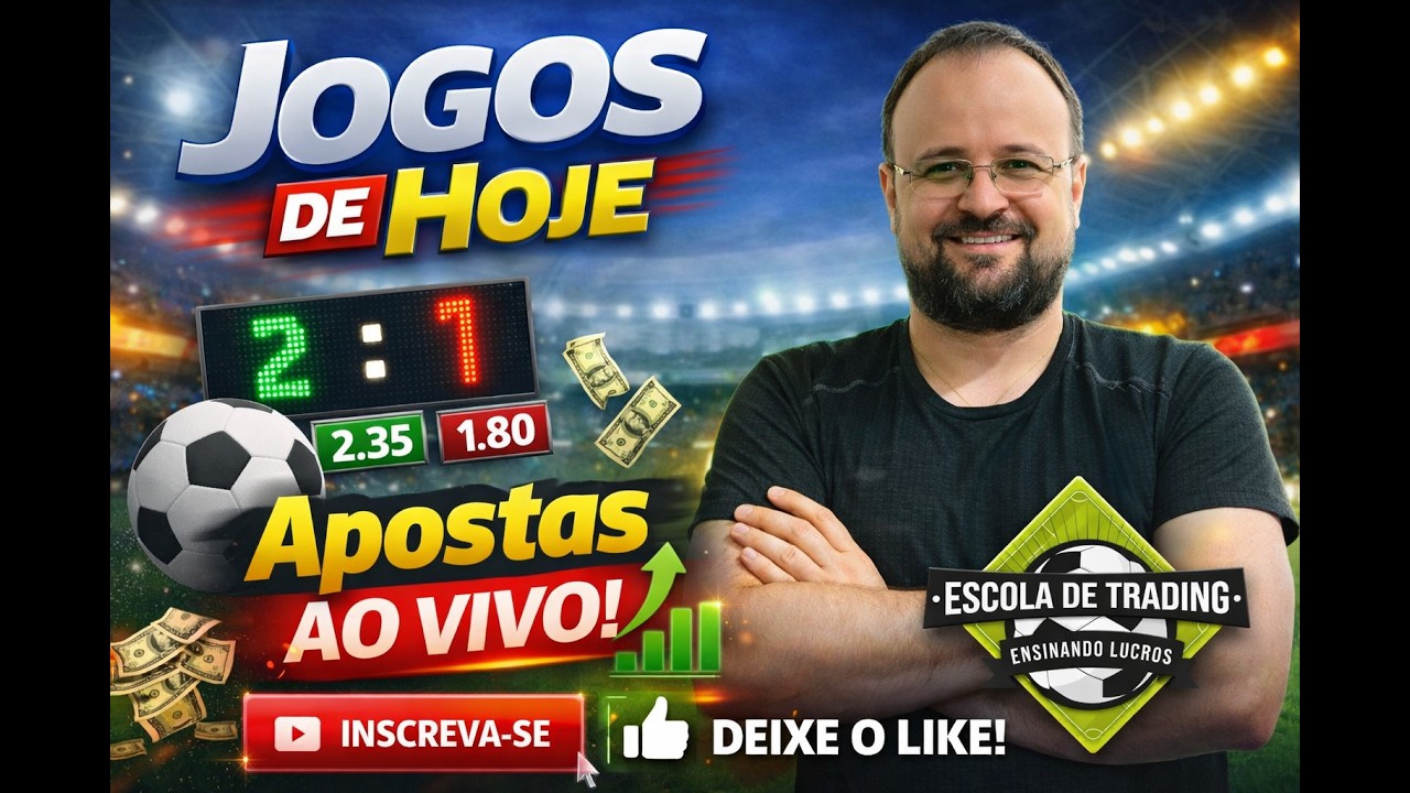 Estudos dos Jogos de Hoje + Apostas AO VIVO | Futebol & Palpites
