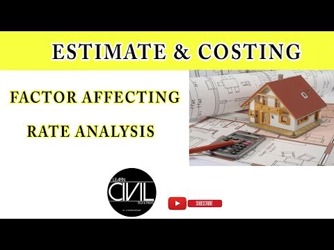 Factor Affecting Rate Analysis || (QSC) - [HINDI]