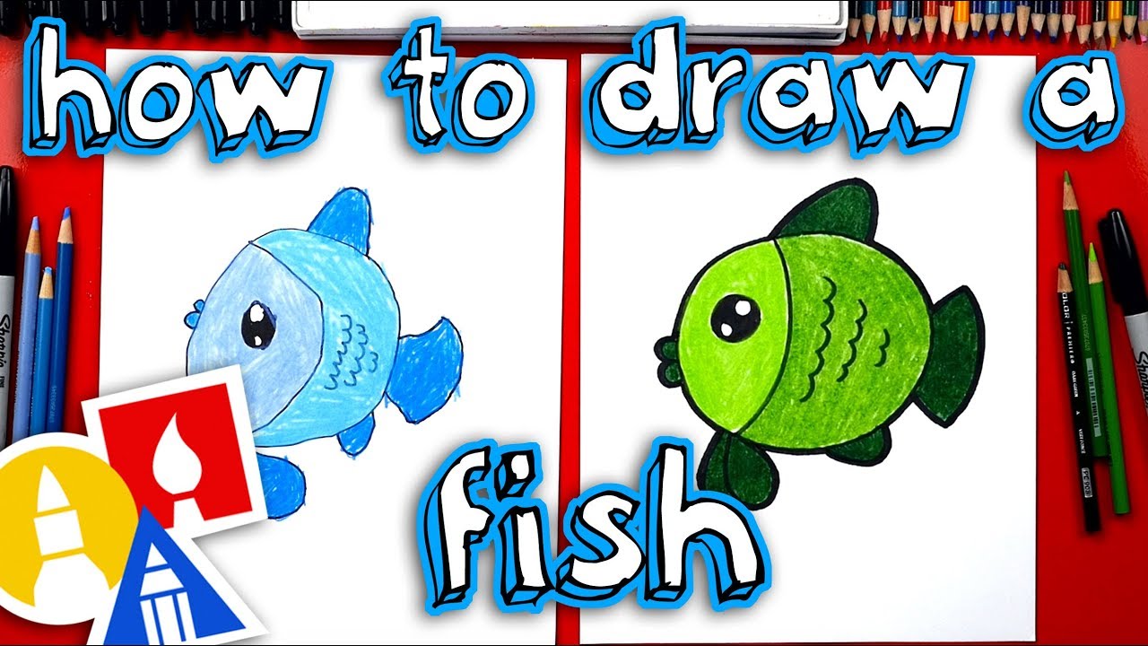 How To Draw A Cartoon Fish (for young artists)