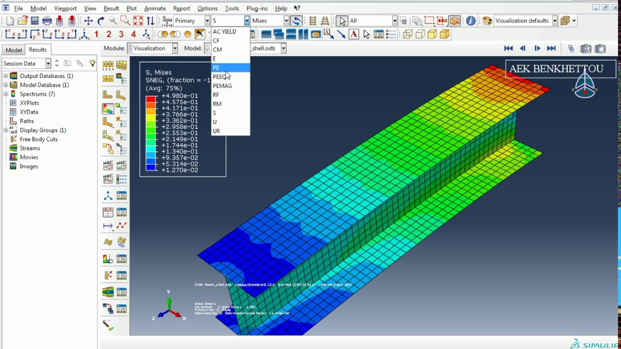 #Cantilever_beam Simulation using #ABAQUS:Shell Model