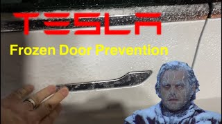 Tesla Model 3 Winter Tip - Keep Your Door Handles and Windows From Freezing.