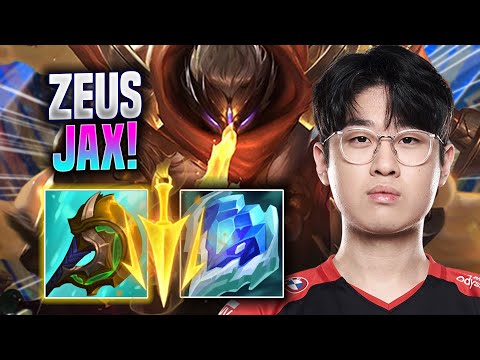 ZEUS IS READY TO PLAY JAX! - T1 Zeus Plays Jax TOP vs Fiora! | Season 2022