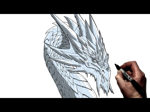 How To Draw An Ice Dragon | Step By Step
