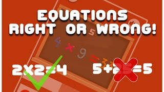 Equations: Right or Wrong! Made With Construct 2 Game Engine