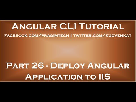 Deploy angular app to IIS