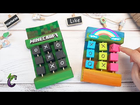 DIY - How to make a tic-tac-toe board game - YouTube