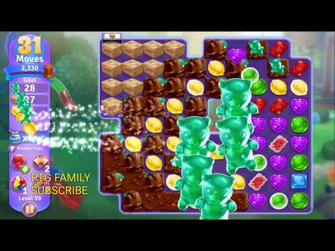 NEW Zynga wonka chocolate match 3 game level 59