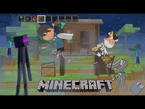 When a free fire player is stuck in the world of Minecraft - animation minecraft free fire