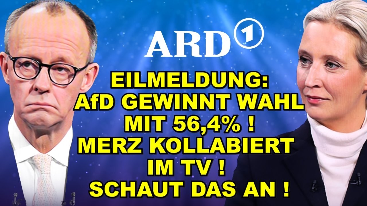 EIL: AfD GEWINNT mit 56%, Merz KOLLABIERT!