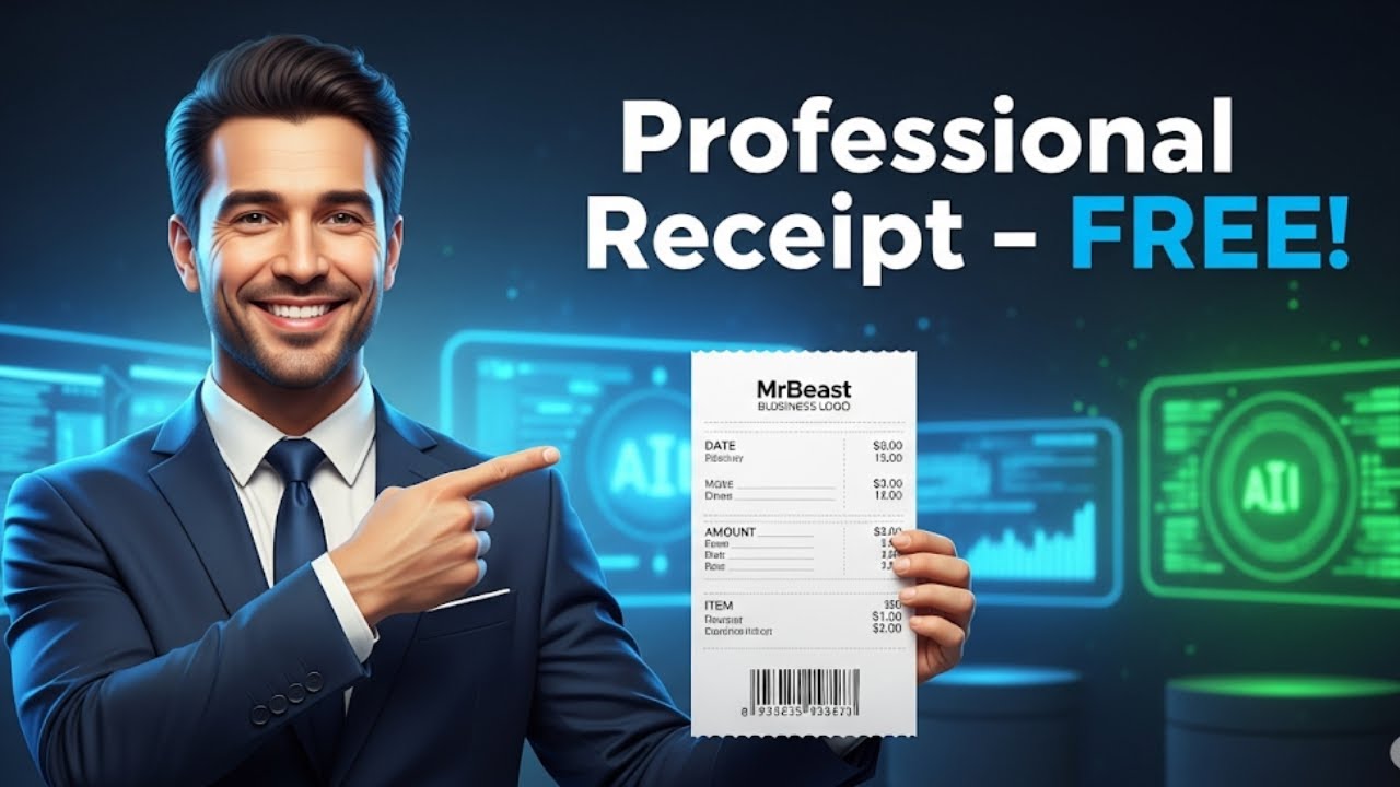 How To Create A Receipt Using AI For Free