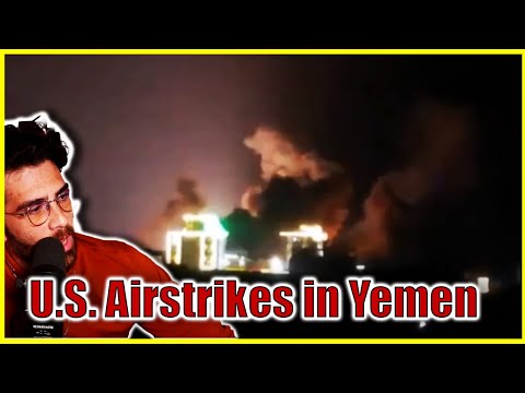 Hasanabi Reacts to US bombing Yemen Houthi Military Outpost