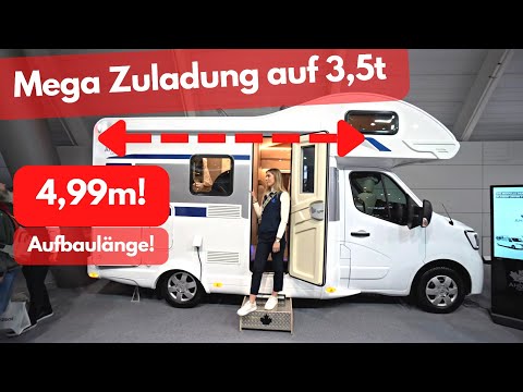 4.99m body length! 4 persons motorhome 2023! 56.600 €! FULL GRP! Mega payload! Maple A595