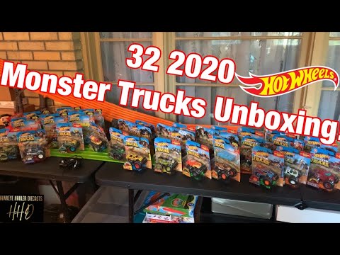 Unboxing 32 NEW 2020 Hot Wheels Monster Trucks!