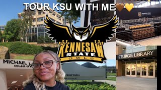 VLOG: TOUR KENNESAW STATE WITH ME🦉💛🤎 #ksu