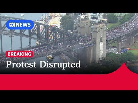 NSW police order Sydney Harbour Bridge protesters to stop march | ABC NEWS