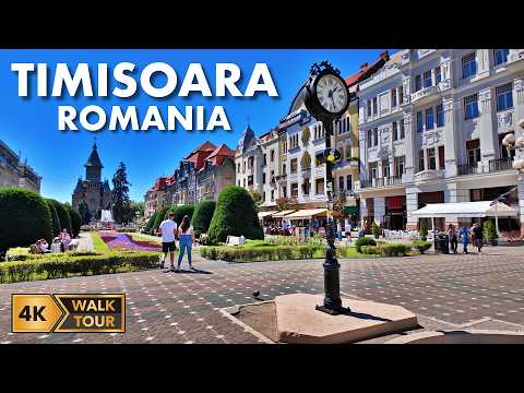 City Centre Walking Tour - Timisoara, Romania [4K/60fps]