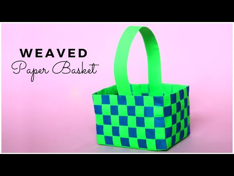 Paper Basket Weaving | Basket Making Craft | DIY Easter Basket Ideas