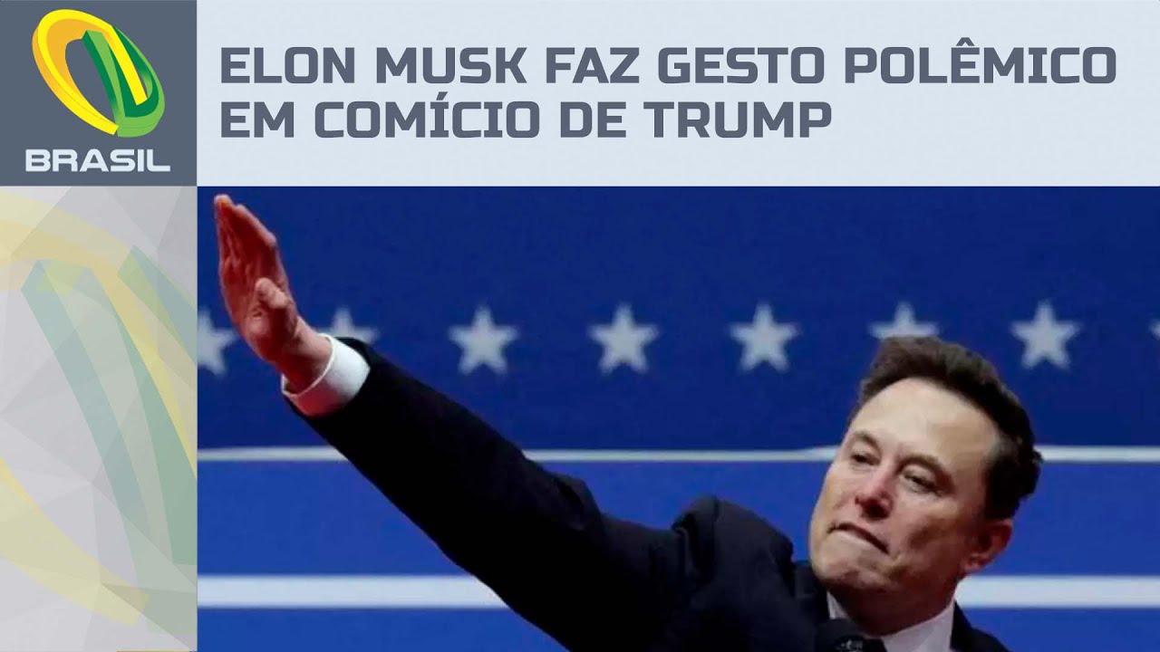 Elon Musk faz gesto polêmico em comício de Trump e é acusado pela imprensa mundial