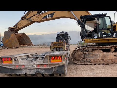 Transporting The Caterpillar 365C Excavator - Fasoulas Heavy Transports