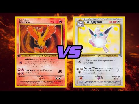 Retro Format Base Set - Fossil! Moltres Mill Vs  Wigglytuff!