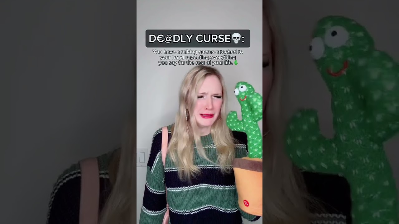 PART2 #pov a d€@dly curse where a talking cactus repeats everything you say.. #acting #viral #story