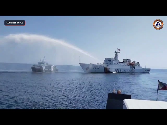 China fires water cannon at Filipino ships in West PH sea