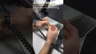 Amber stone process of finishing in workshop | #am2gemsvlogs #gemstone #short