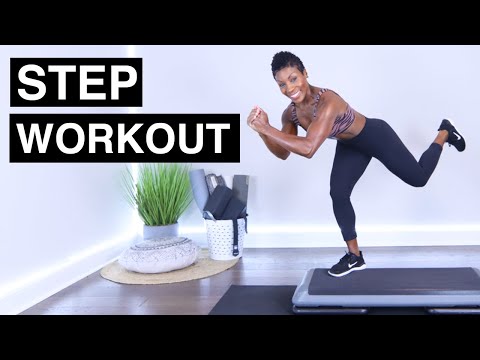 Full Body Step Workout – Calorie Burning Step Up Cardio Training Routine