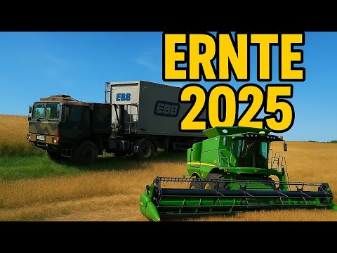 Harvest time! John Deere S770, truck & tractor in full action