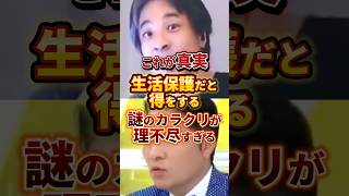 これが真実 #ひろゆき #政治 #生活保護