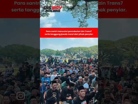 Ratusan Santri Malang Raya Aksi Damai Protes Tayangan Trans7