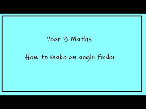 How to make an angle finder